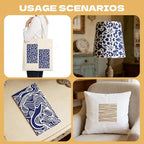 20 Pcs Abstract Texture Stencils Mixed Size Geometric Stencils - Image 7