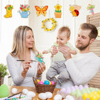 80PCS Wooden Spring Ornaments to Paint, 10 Styles DIY Blank Unfinished Wood - Image 3