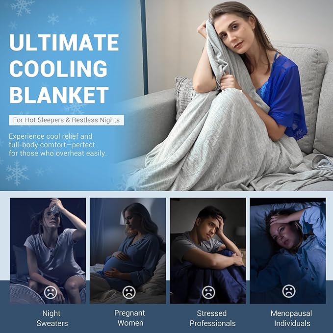 Elegear Revolutionary Cooling Blanket Twin, Absorbs Heat to Keep Body Cool - Image 6