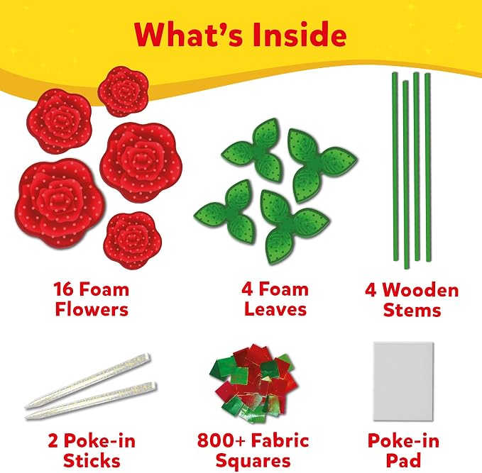 Skillmatics Poke-in Art – DIY Rose Bouquet, Wood Craft Kits | Mess-Free Fun - Image 3