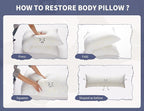 WSOFRLAC Knee Hip Pillow for Side Back Sleepers 20x54 Kids Pink Body Pillow - Image 8