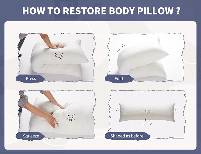 WSOFRLAC Large Memory Foam Body Pillow - Image 8