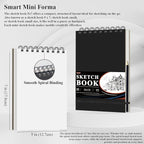 Ankkol Spiral Sketchbook 5x7, Small Sketch Book Hard Cover -100 Sheets - Image 2