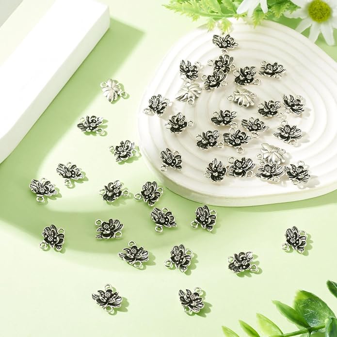 Craftdady Tibetan Style Antique Silver Alloy Pendants Cute Metal Dangle Charms - Image 4