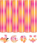 Tintnut Pink Yellow Gradient Heat Transfer Vinyl, Ombre pattern PU HTV Sheets by Tintnut