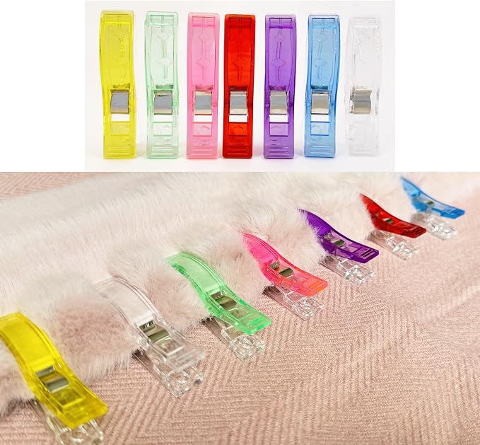 50 PCS Large Sewing Clips, 7 Bright Colors Multipurpose Quilt Clips Craft Tools - Image 6