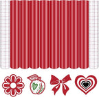 Tintnut Cherry Red Permanent Vinyl 8 Sheets 12''x10'' Adhesive Vinyl | Solid by Tintnut
