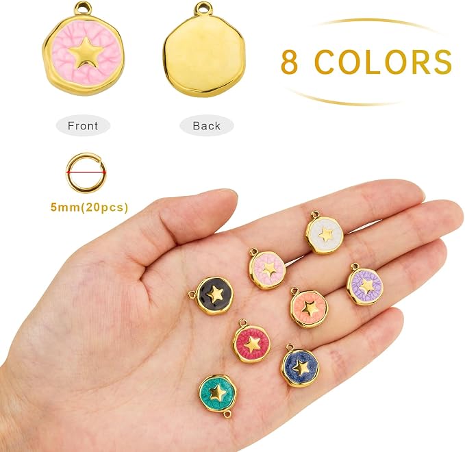 UMAOKANG 8PCS Jewelry Making Charms Bulk - Image 2
