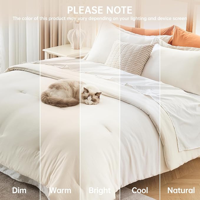 MUXHOMO Oversized King Comforter Sets, All Season Ultra Soft Down Alternative - Image 9