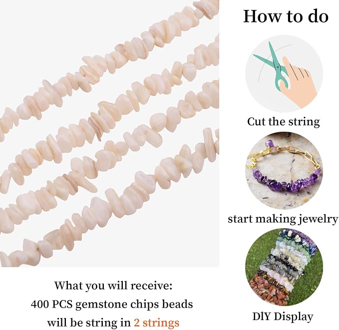 400pcs Natural Chip Shell Beads - Image 8