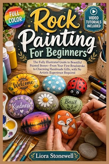 ROCK PAINTING FOR BEGINNERS: The Fully Illustrated Guide to Beautiful Painted by Unknown