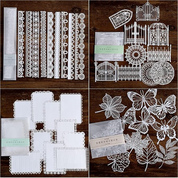 Vintage Scrapbook Paper Lace for Scrapbooking Supplies Kit, Diuhofart 40 Pcs - Image 3