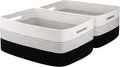 Large Storage Basket for Organizing, Woven Rope Basket for Shelves, Closet Organizer Bins for Clothes, Blanket, Toys, Baby Nursery Storage, 17.7" x 13" x 7.87", 2 Packs Gradient Black