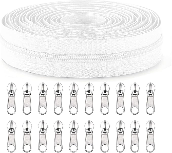 Sawoake #3 Nylon Coil Zippers by The Yard Bulk 10 Yards by Zipper