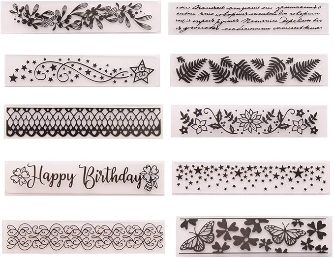 10Pcs Flower Leaf Star Plastic Embossing Folder DIY Craft Template Molds Stamp by QSZKeer