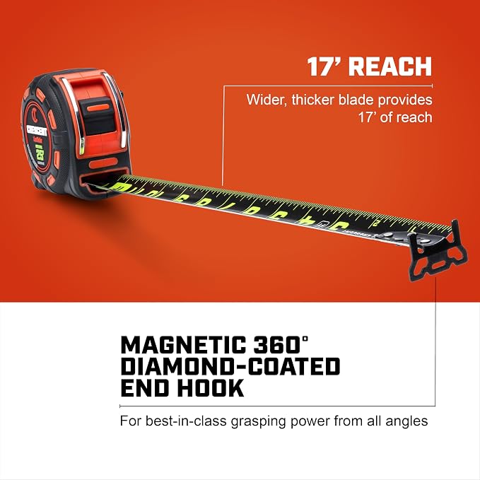 Crescent Lufkin 25 Ft. SHOCKFORCE NITE EYE Magnetic Tape Measure | LM1325B-02 - Image 5