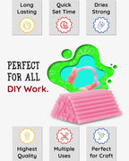 Artellius - Pink Glitter Hot Glue Sticks 4" x.27" - Ultra Bond Hot Melt - Image 6