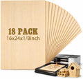 Juexica 18 Pcs 16" X 24"x 1/8" Basswood Craft Sheets, 3mm Plywood Board Wood by Juexica