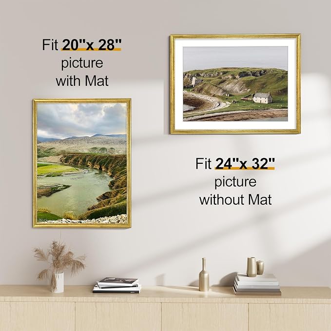 Vittanly 24x32 Picture Frames Set of 2, Ornate Vintage Photo Frame - Image 3