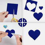 40 Pcs Deep Navy Blue Felt Fabric Sheet 8" x 12" Assorted Color Felt Fabric - Image 4