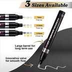 LET'S RESIN 6Pcs Mirror Chrome Markers, 3 Sizes Shiny Chrome Paint Pen - Image 2