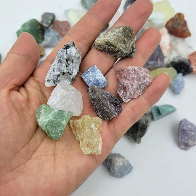 450 Pieces Rocks Collections for Kids, 40+ Kinds Gemstones and Crystals Set - Image 4