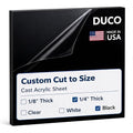 Duco Black Cast Custom Size Acrylic Sheets 1/4" Thick by DucoPlasticsSupply