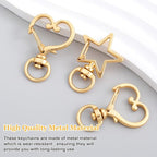 20 PCS Star Swivel Keychain Clasps, Heavy Duty Star Heart Shaped Spring Snap - Image 5