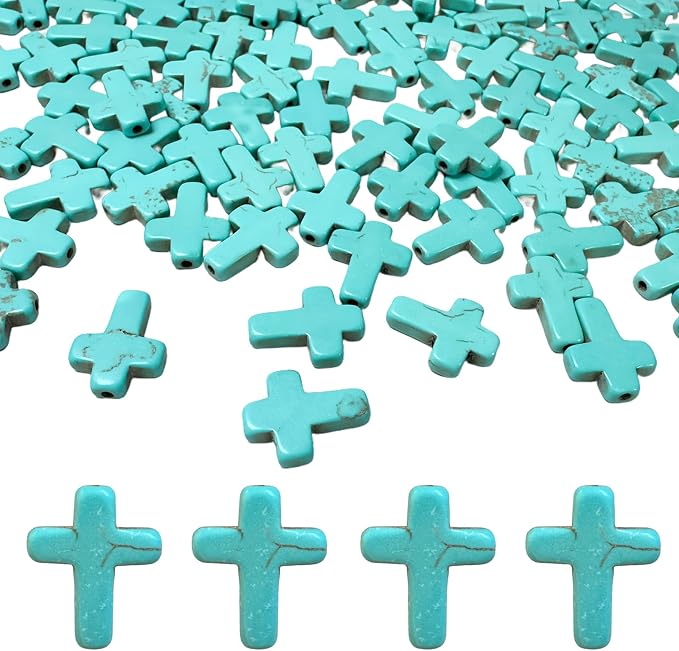 Turquoise Cross Beads for Bracelet Making by PAMIRTONG
