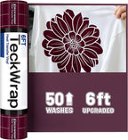 TECKWRAP Heat Transfer Vinyl for T-Shirts, 50+ Washes, REACH Certified & Dryer by TECKWRAP