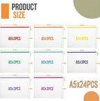 24pcs Mesh Zipper Pouch File Bags Puzzle Storage Bags, A5 Size 9.4 x 6.9 Inches - Image 2