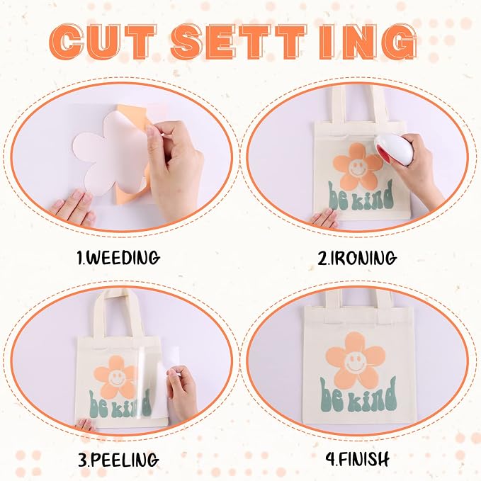 Tintnut Deep Peach Puff Heat Transfer Vinyl Roll, easy cut & weed, stretch - Image 4