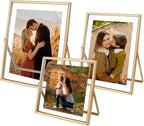 Gold Picture Frames Set of 3, Metal Geometric Photo Frame by Collectionyourprecioustime