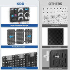 KDD 9 in 1 RGB Gaming Wall Organizer Peg Board - Image 5