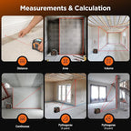 Laser Tape Measure 2-in-1, 197Ft Laser & 16Ft Digital Tape Measure | LCD Display - Image 7