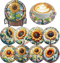 ijbnhd 8 PCS Sunflower Diamond Painting Coasters | Sunflower Diamond Art by ijbnhd