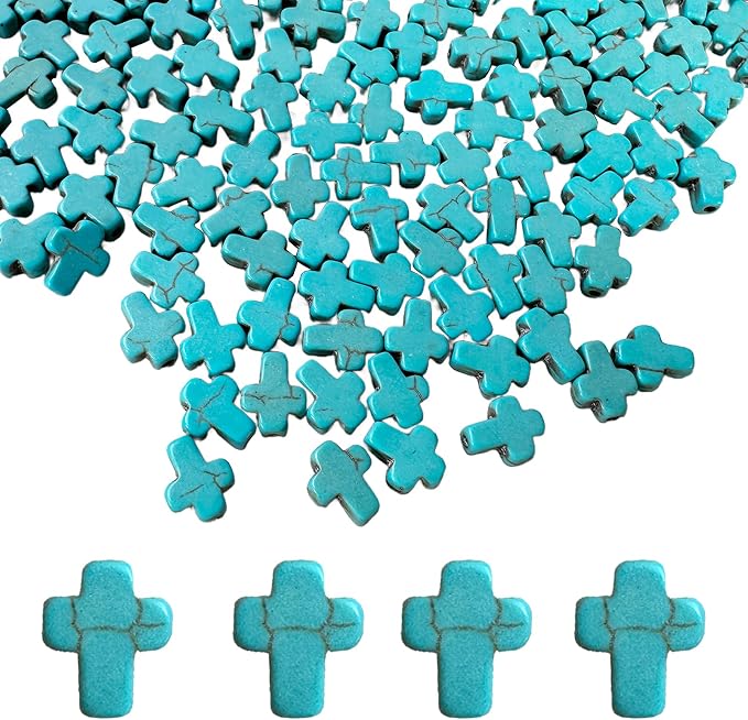 Turquoise Cross Beads for Bracelet Making by PAMIRTONG