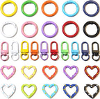 30PCS Keychain Clasp Set – 10 Colors Small Set by KSYNKO-KO