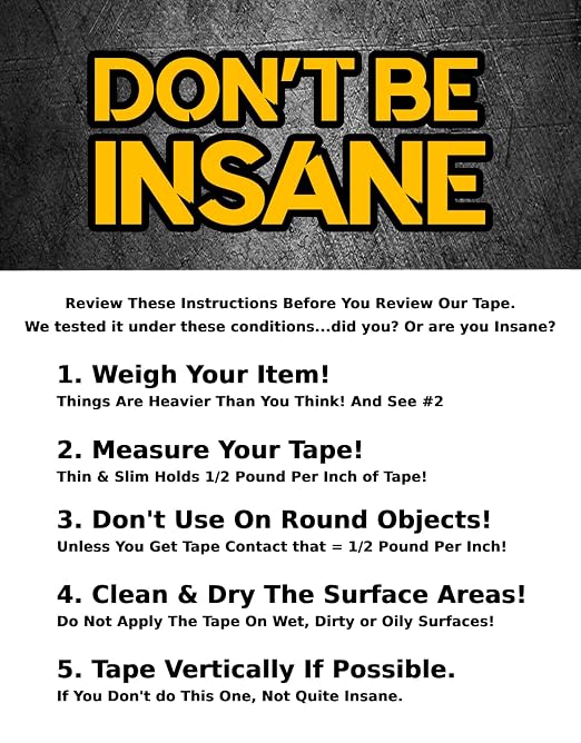 Insanity Thin Double Sided Tape Heavy Duty, Removable Nano Mounting Tape Safe - Image 9