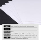 BENECREAT 5 Sheets 3mm White Foam Boards 11.8x7.8inch Rectangle Foam PVC Sheet - Image 3