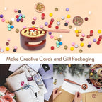 Aottom Wax Seal Stamp Kit with Gift Box, 24 Colors 650 Pcs Beads, Metallic Pen - Image 6