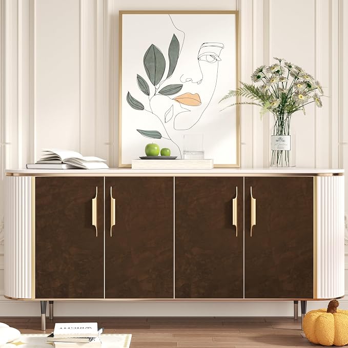 CHIHUT Brown Velvet Wallpaper Peel and Stick Self Adhesive Felt Drawer Liner - Image 4
