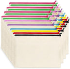 Koolmox Canvas Zipper Pouch, 40 Pack Bulk Cosmetic Bags Embroidery Bag Blank by Koolmox
