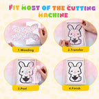 Easter Rabbit Permanent Adhesive Vinyl 12 Sheets 12'' x 10'' | Bunny Egg Pattern - Image 3