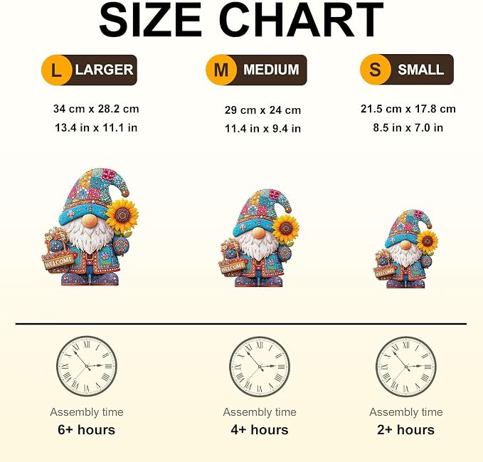 Garden Gnome Puzzles Elf Sunflower Basket Stained Glass Colorful Puzzle Adults - Image 4