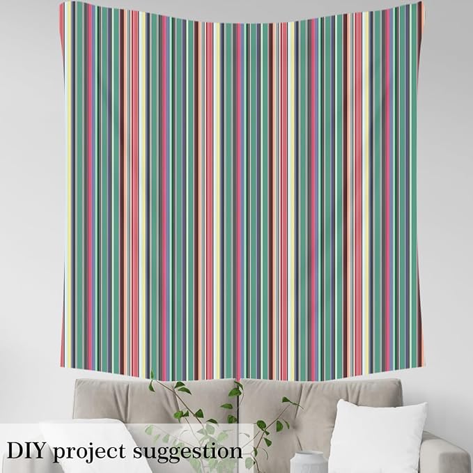Stripes Fabric by The Yard, Mexican Ethnic Flannel Polyester Fabric, Bohemian - Image 4