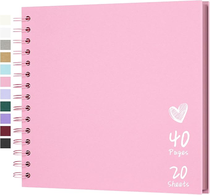 Scrapbook 8x8 Inch DIY Scrapbook Album Hardcover Kraft Paper 40 pages/20 sheets by Hiwhy