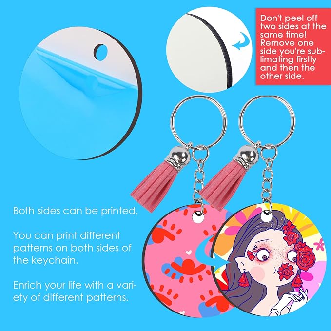 HTVRONT Sublimation Keychain Blanks - Image 3