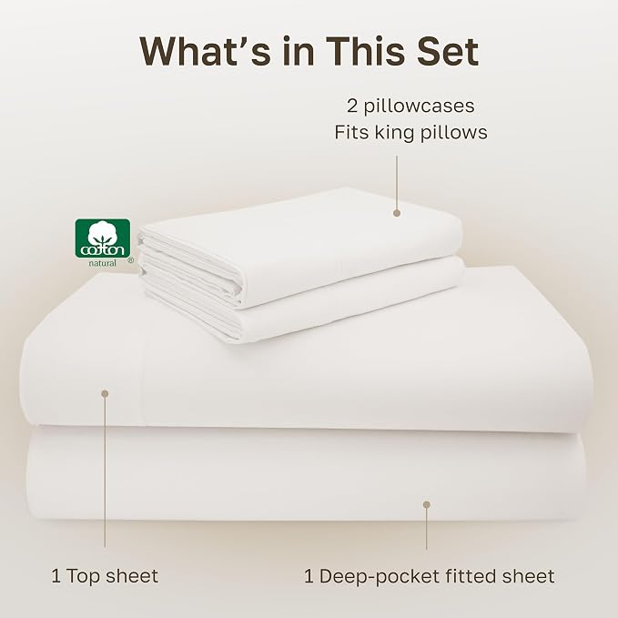 California Design Den Deep Pocket King Sheets Set - Image 4