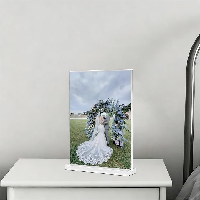 KOOLDE Acrylic Sign Holder 8.5x11 Inches 2 Pack T Shape Desktop Display Stand - Image 6